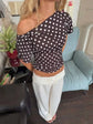 Polka Dot Short Sleeve Top