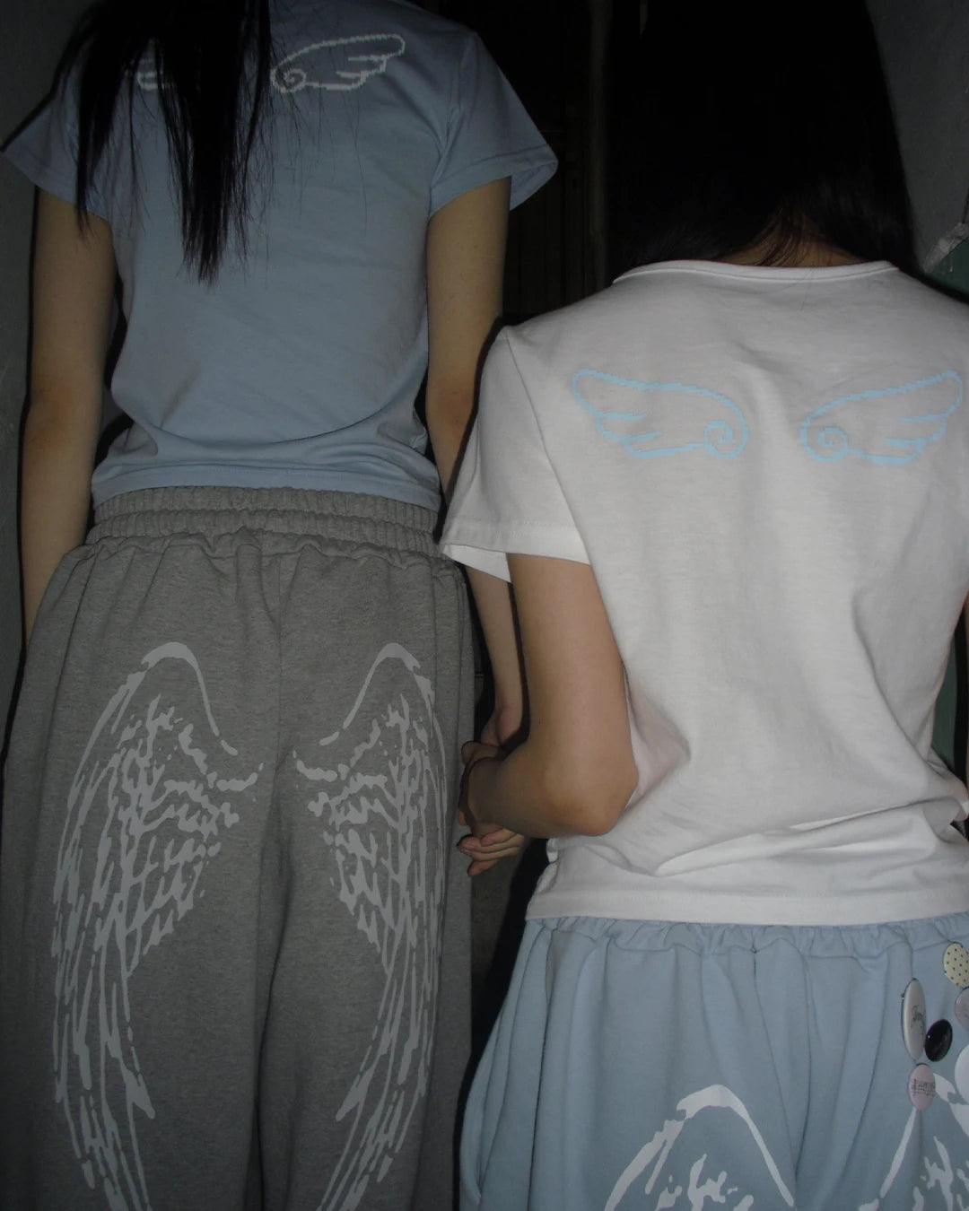 Angel Wings Graphic Breathable Pants - Planet Missy