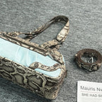 Serpentine Nylon Shoulder Bag