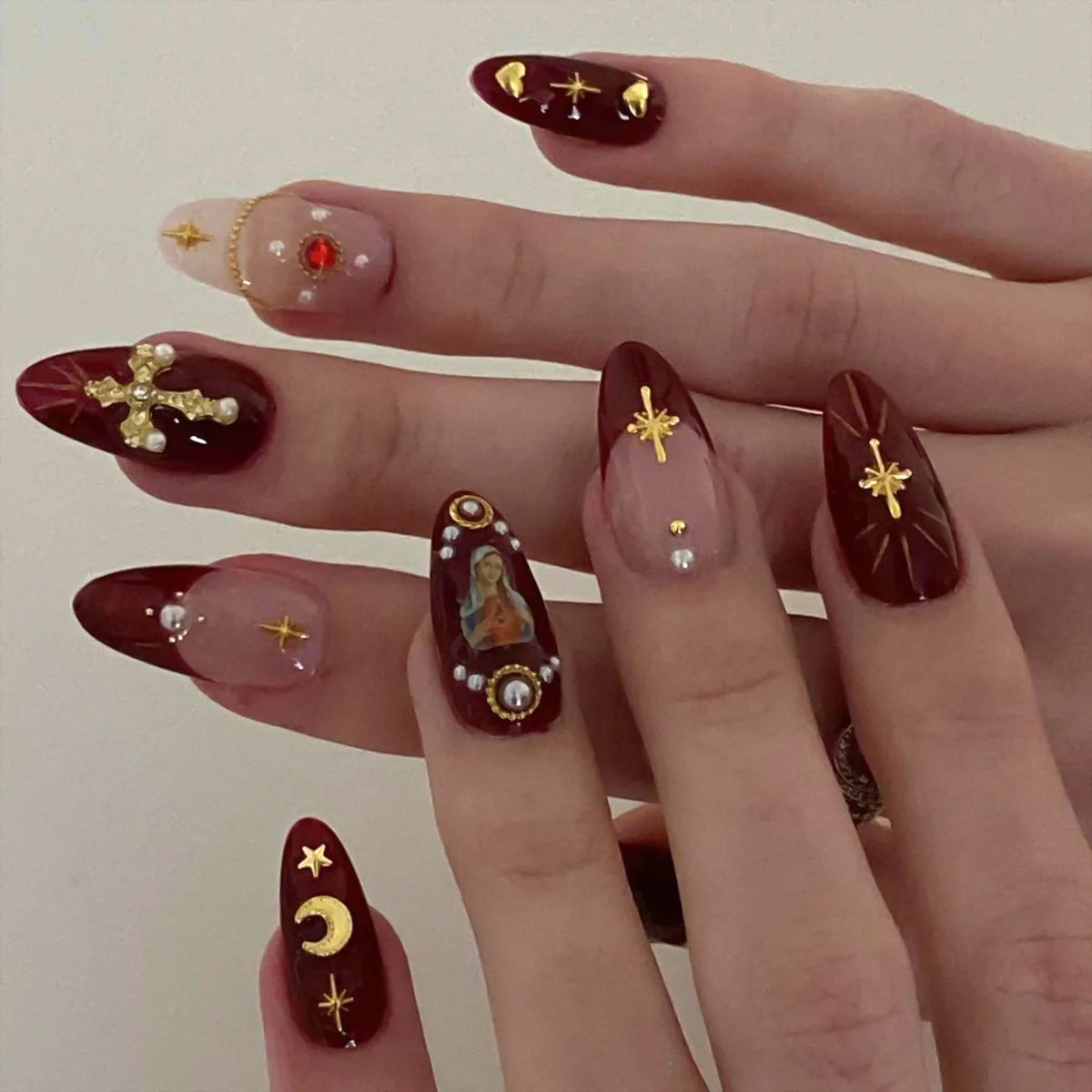 Red Press On Nails