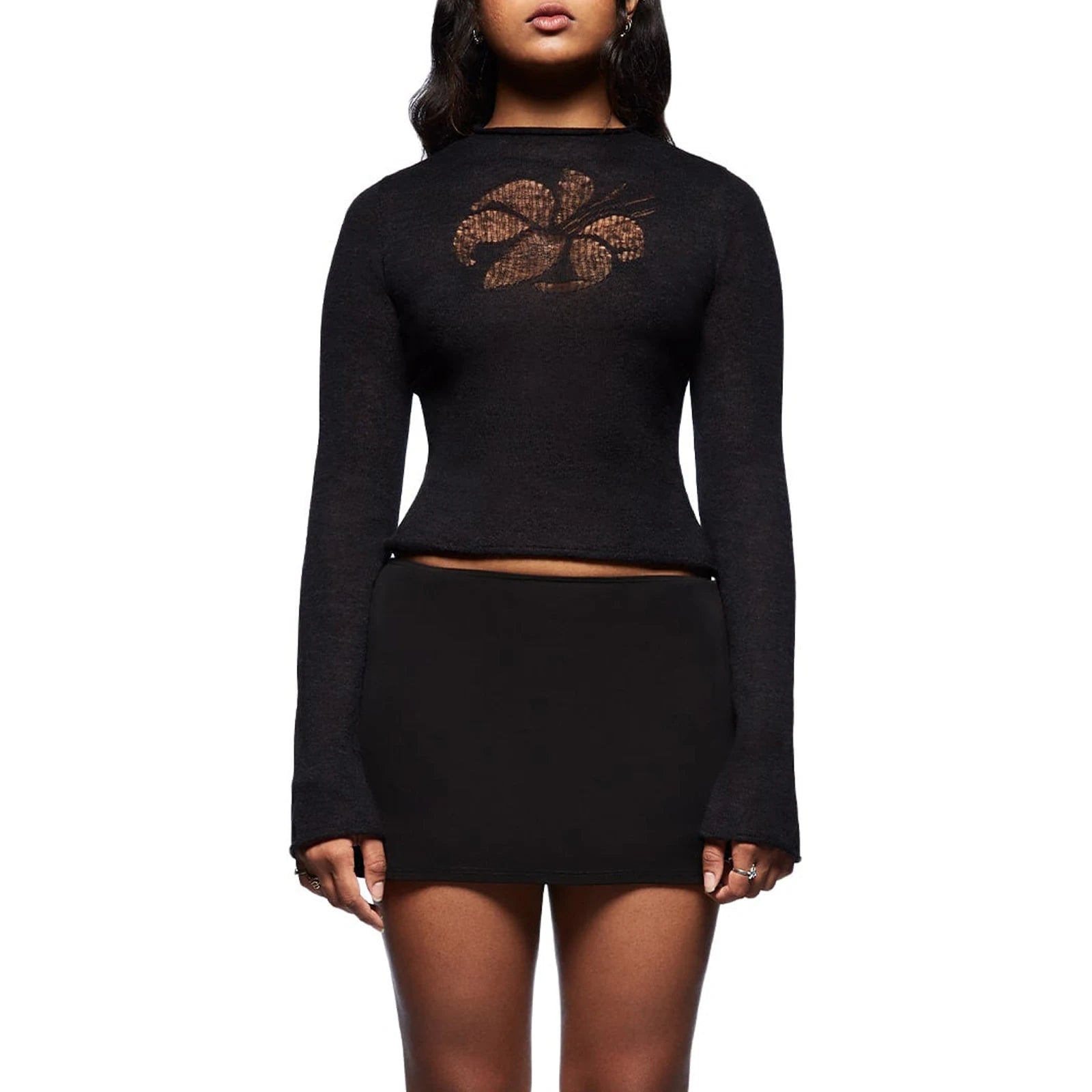 The Burnout Bloom Long Sleeve Top - Planet Missy