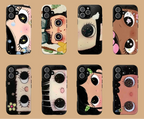 Clmj BIG EYES COMIC GIRL Phone Case for iPhone 17 16e 16 15 14 13 12 11 X XS XR XSMAX Air Pro Max Plus Luxury Double-layer Cover - Planet Missy