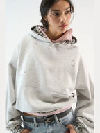 Double Layered Leopard Print Hoodie - Planet Missy