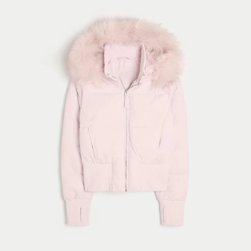 Pink Parkas Coat