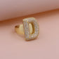 Chunky Letter Rings