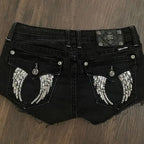 Black Miss Me Shorts
