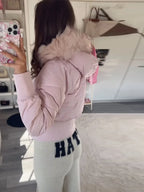 Pink Parkas Coat