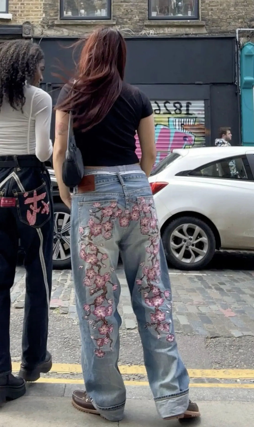 Floral Graphic Jeans