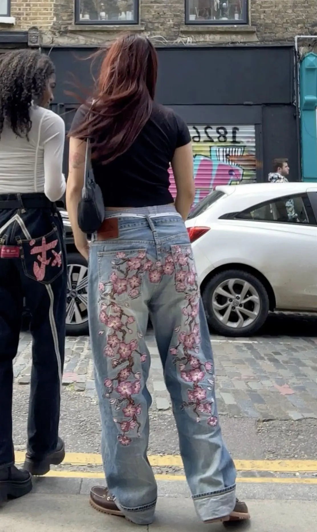 Floral Graphic Jeans