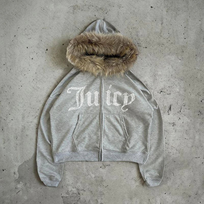 Pink Fur Hood Jacket - Planet Missy