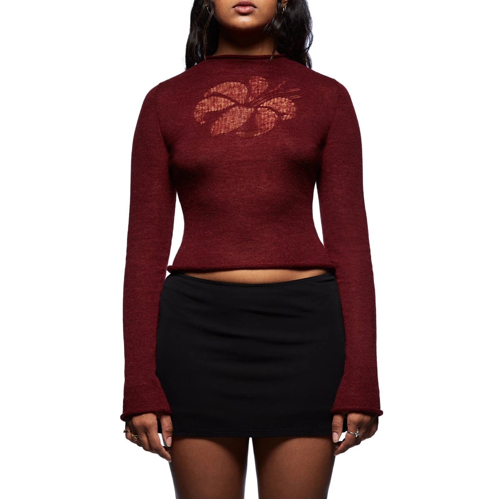 The Burnout Bloom Long Sleeve Top - Planet Missy