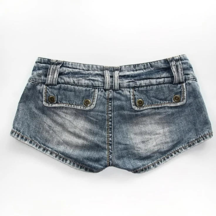Low Waist Denim Shorts
