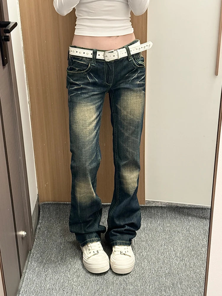 Embroidery Denim Pants