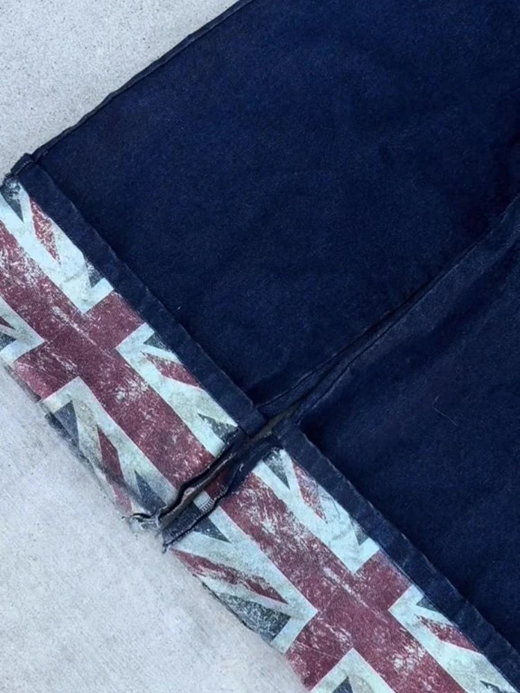 UK Flag Baggy Jeans - Planet Missy