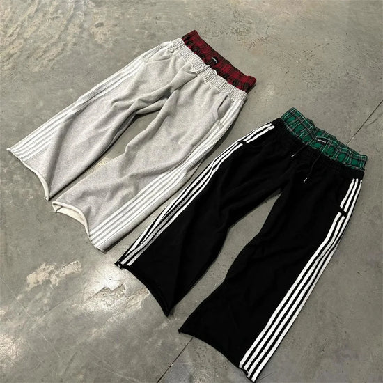 Striped Wide Leg Joggers