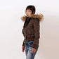 Mocha Hooded Fur Winter Jacket