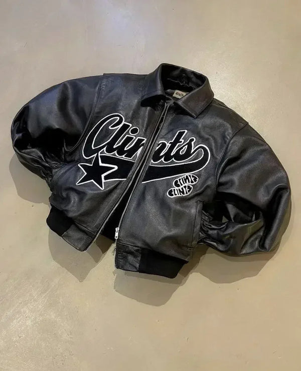 Black Bomber Jacket - Planet Missy