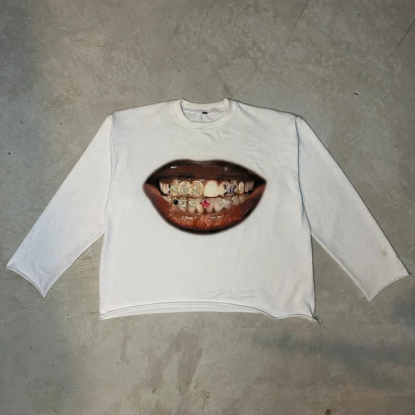 Long Sleeve Grillz Tee - Planet Missy