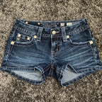 Miss Me Dark Wash Shorts