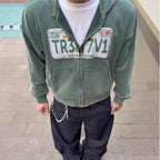 Urban License Plate Zip Hoodie