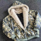 Camouflage Print Warm Parka Coat