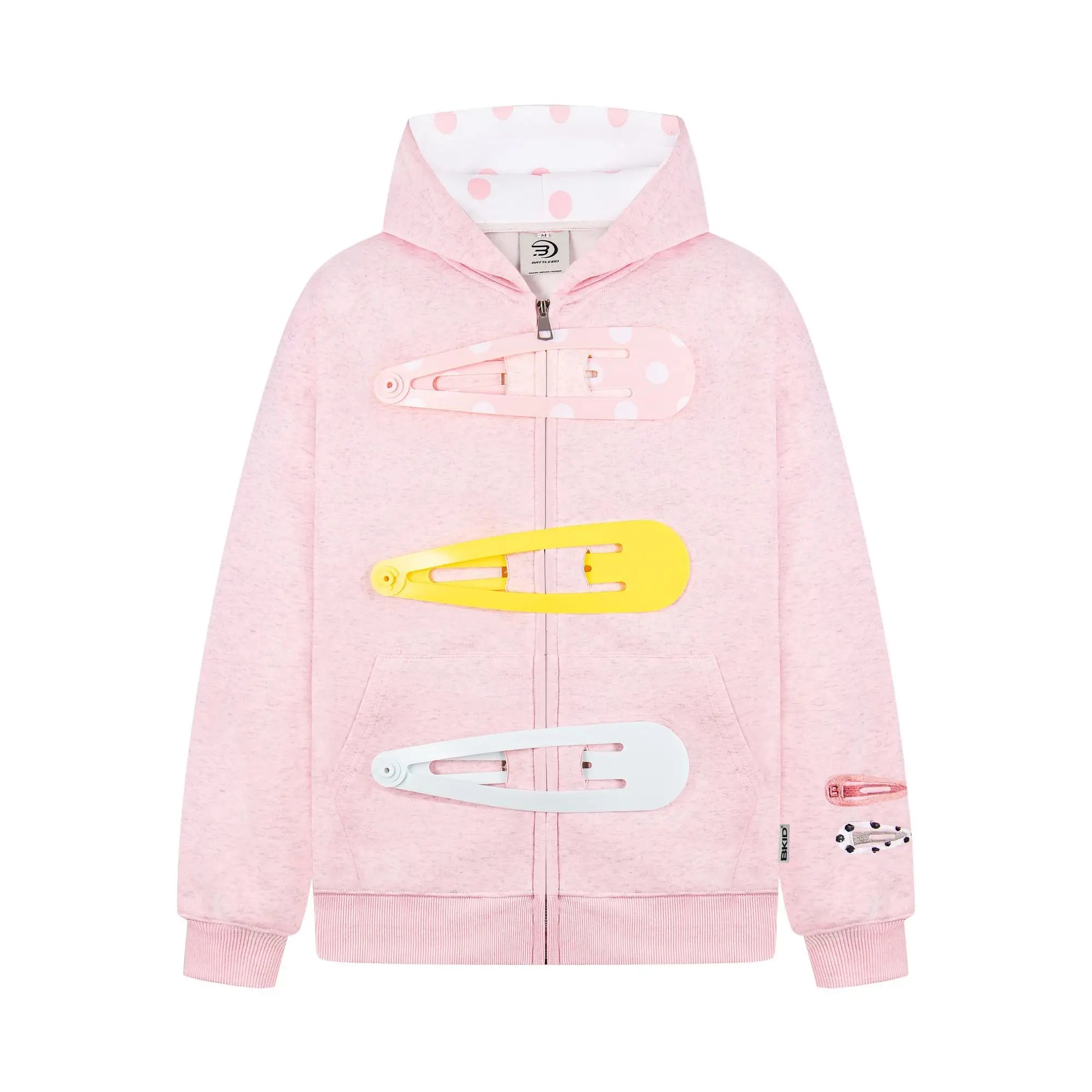 Polka Dot Splicing Hooded - Planet Missy