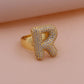 Chunky Letter Rings