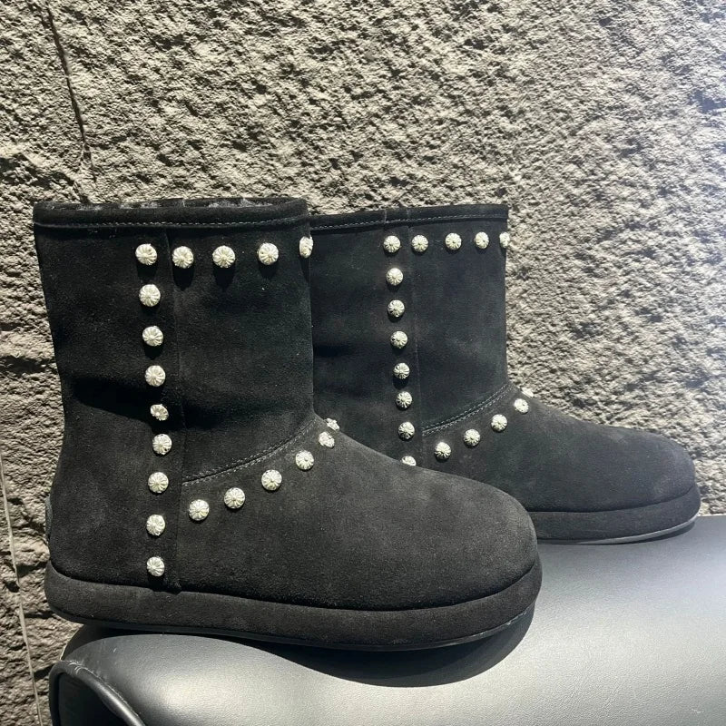 Rivet Suede Boots