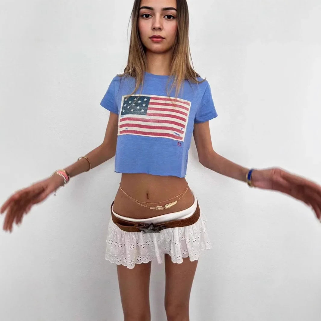 Flag Bore Tee - Planet Missy