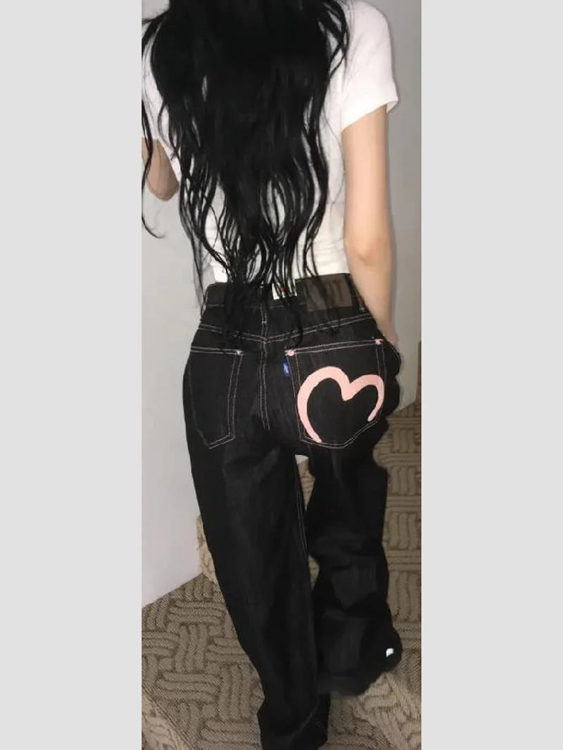 Denim Heart Jeans - Planet Missy