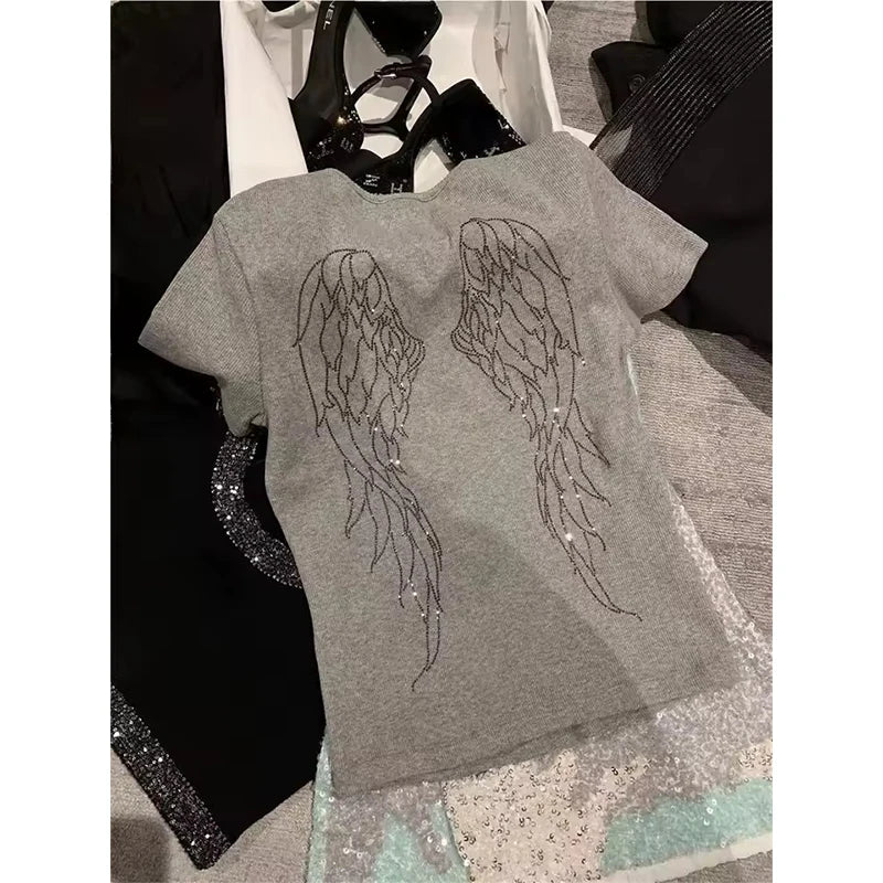 Y2K Angel Wings T Shirt - Planet Missy