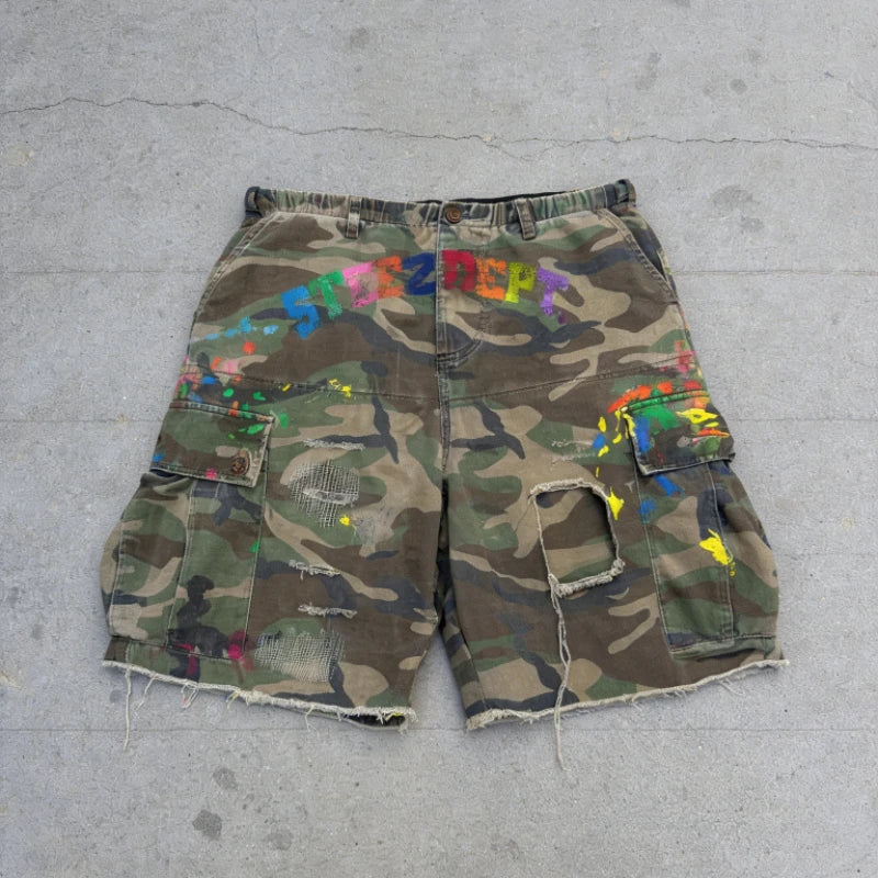 Camo Cargo Shorts - Planet Missy