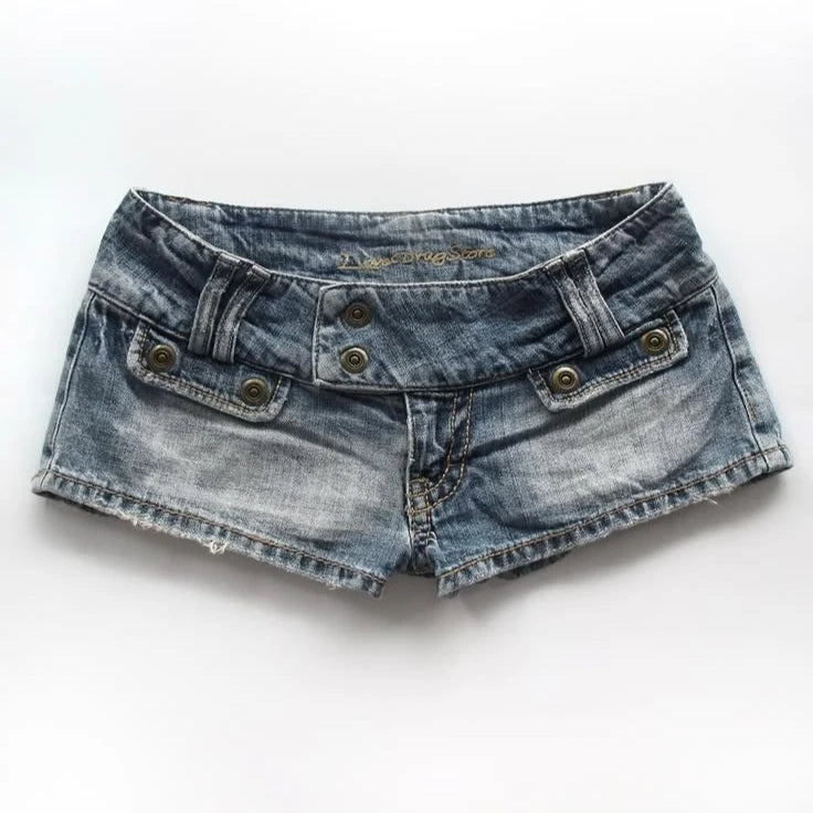 Low Waist Denim Shorts