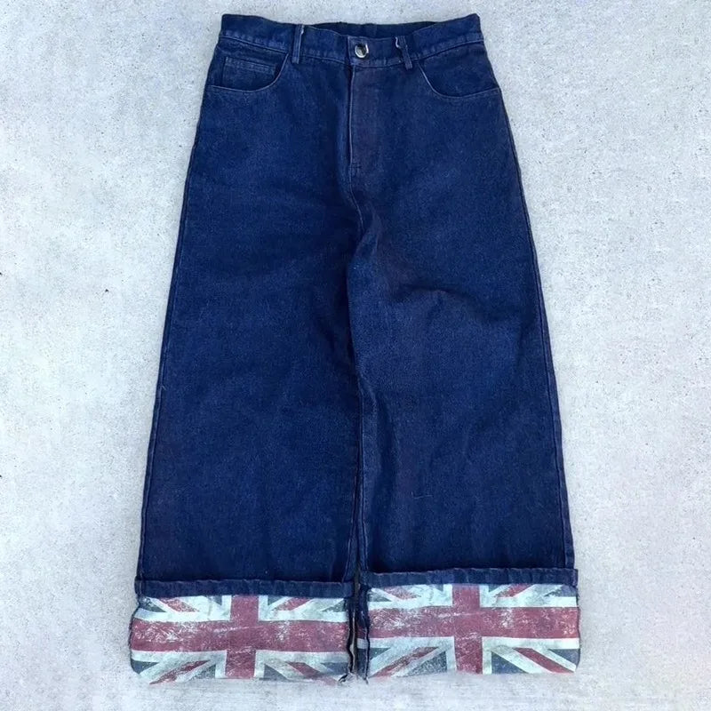 UK Flag Baggy Jeans - Planet Missy