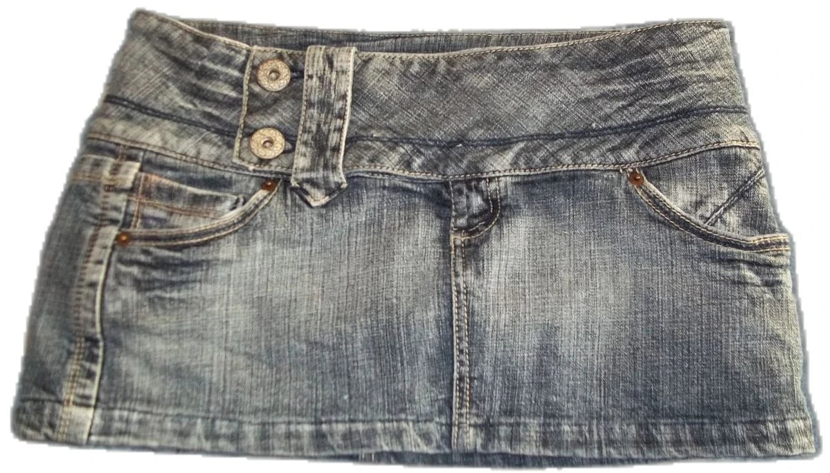 Y2K Angel Denim Shorts - Planet Missy