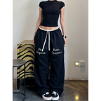 Double Waist Patchwork Pants