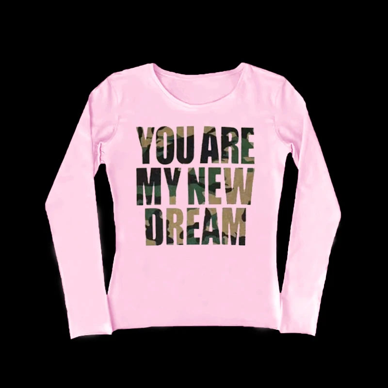 'You Are My New Dream' Camouflage T-shirt - Planet Missy