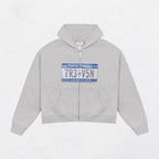 Urban License Plate Zip Hoodie