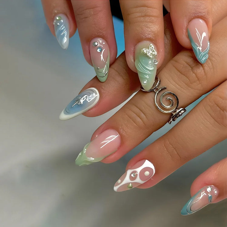 24pcs Coral Glaze Nails