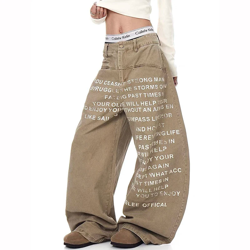 Jeans de Letra Caqui