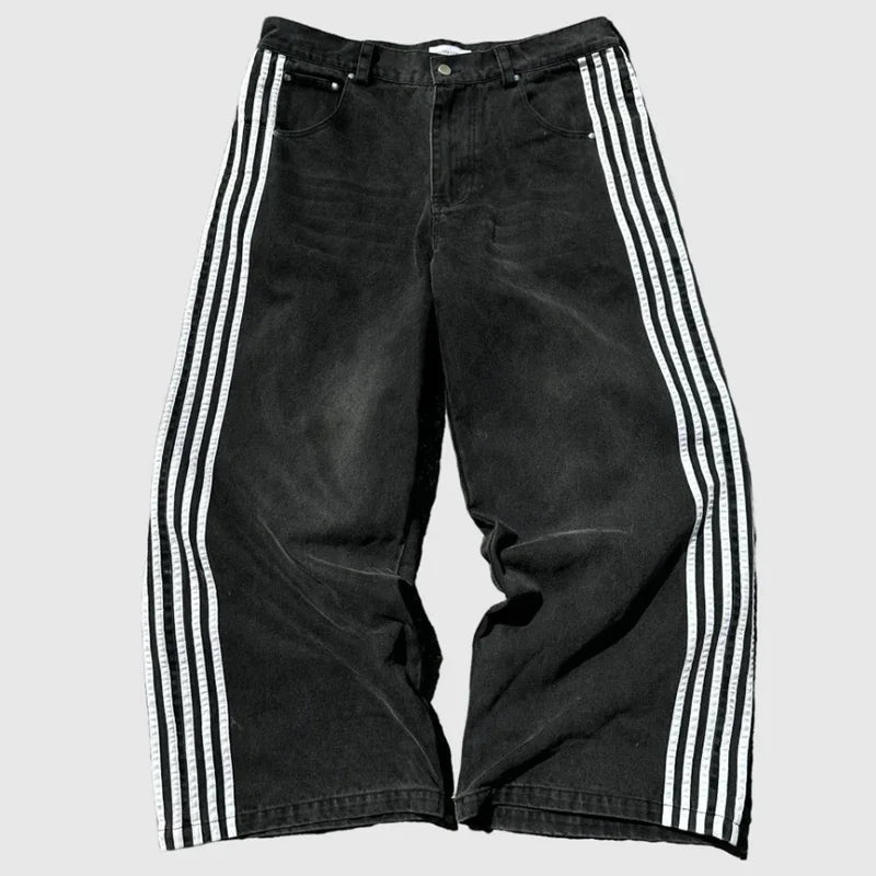 Striped Denim Jeans