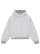 Double Layered Leopard Print Hoodie - Planet Missy