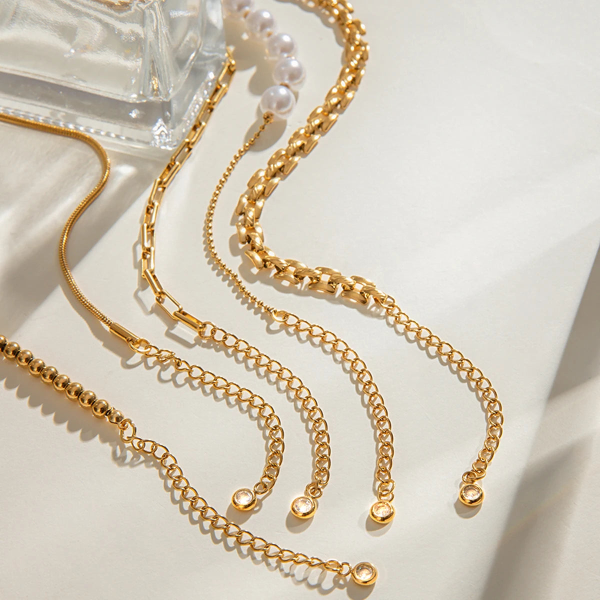 Stainless Steel Pearl Snake Chain Bracelet - Planet Missy