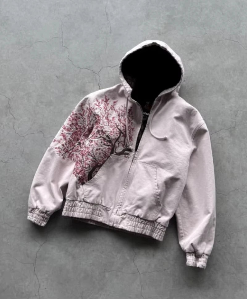 Cherry Blossom Vintage Jacket - Planet Missy