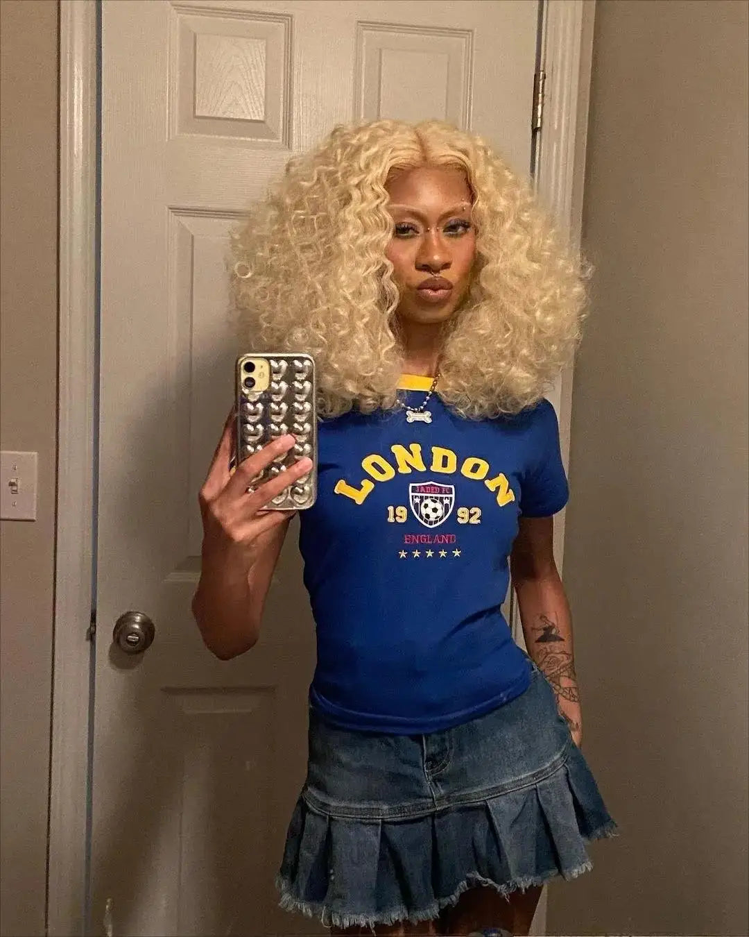 LONDON Blue Crop Top