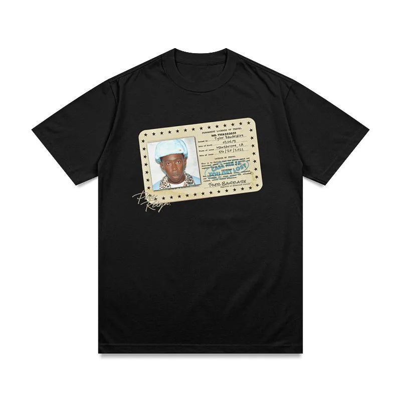 New Skateboard T-shirts and ID Card Pictures Printed Pure Cotton Boys Short-sleeved Top Breathable Sweat-absorbent Sports Shirts - Planet Missy