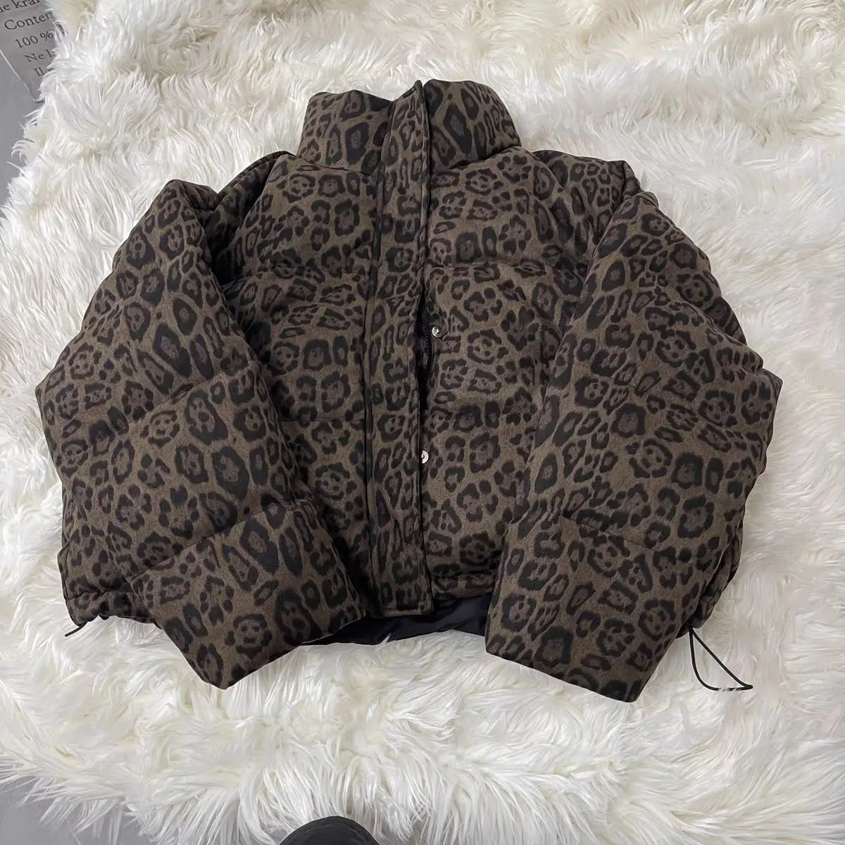 Abrigo de estampado de leopardo