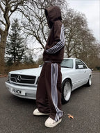 Wide Leg Stripe Jeans