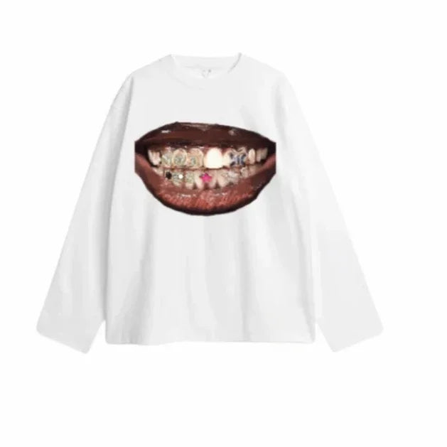 Long Sleeve Grillz Tee - Planet Missy
