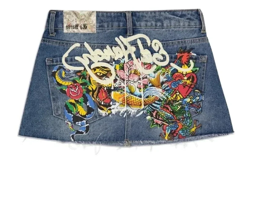 Ed Hardy Paint Mini Skirt